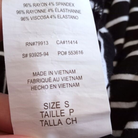 MOTHERHOOD MATERNITY BLACK & WHITE STRIPE DRESS SZ.S EUC - Picture 8 of 9